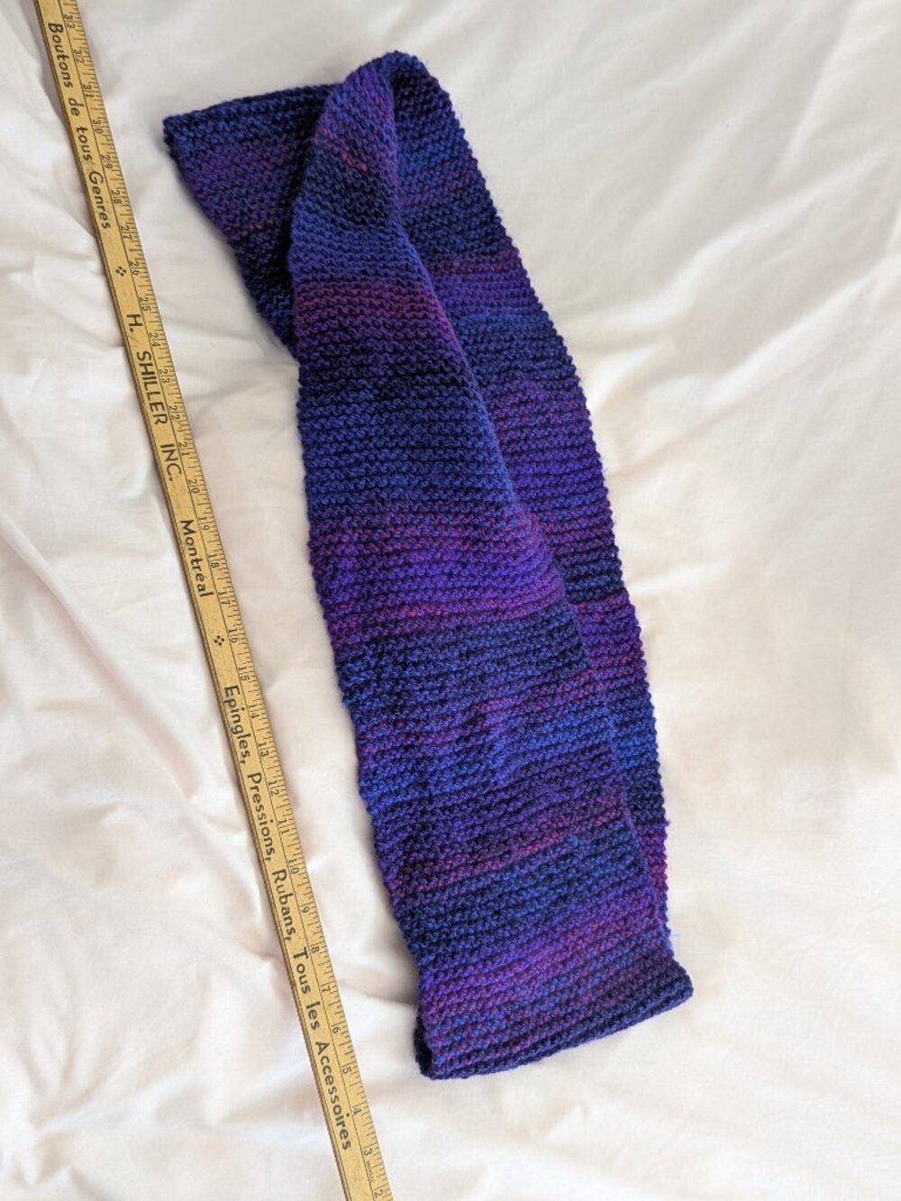 Purple Blue Knit Infinity Scarf - Picture 3 of 5